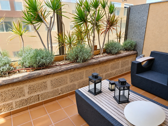Private terrace at a house for sale in El Médano, Tenerife