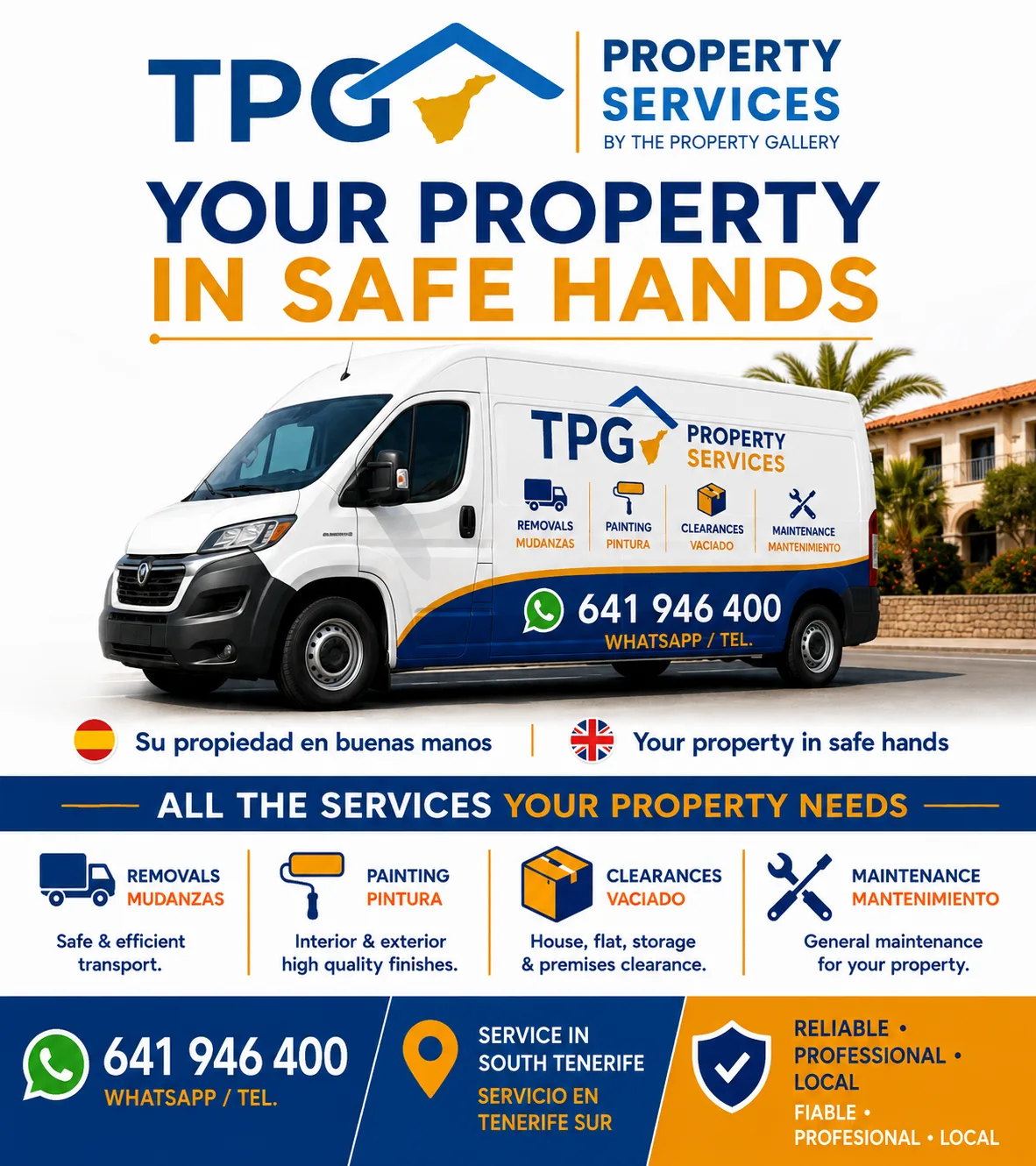 TPG Property Services Tenerife – removals, painting, clearances and maintenance