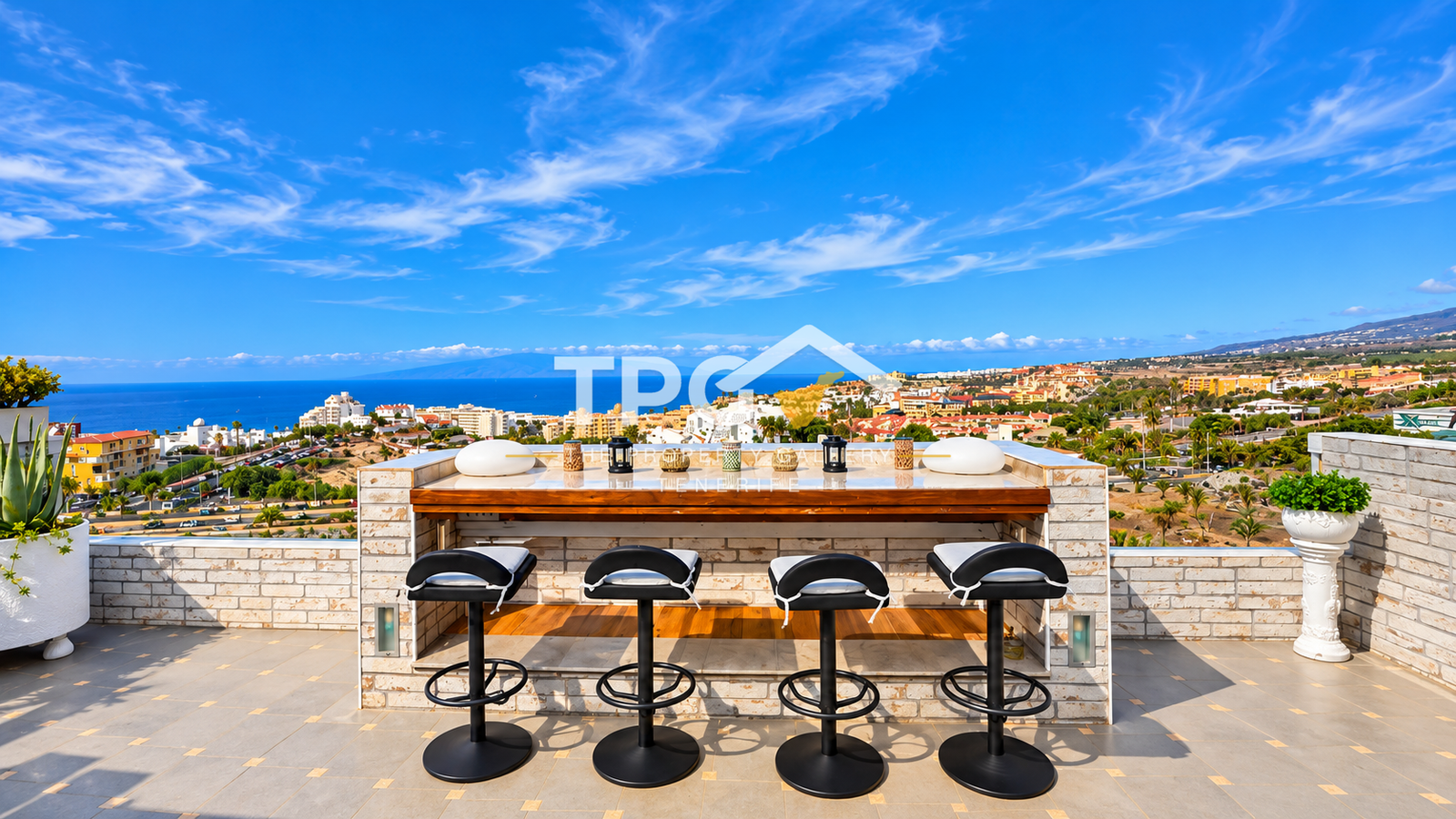 TPG-C2447 outdoor bar view 1 Penthouse Apartment for Sale in Costa Adeje with Panoramic Sea Views