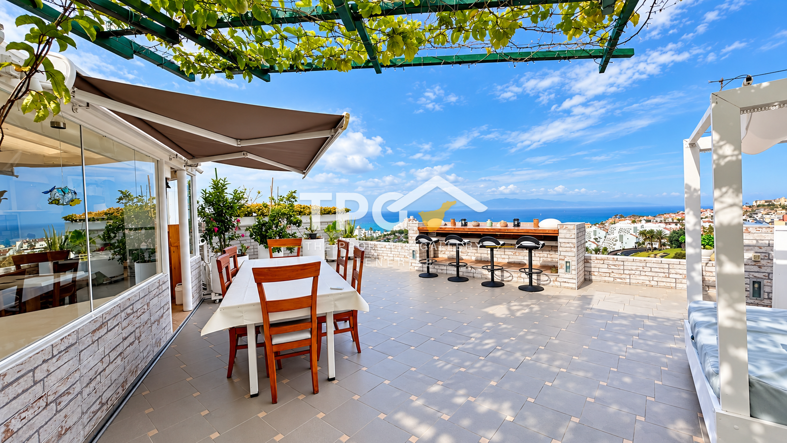 TPG-C2447 outdoor terrace 1.2 Penthouse Apartment for Sale in Costa Adeje with Panoramic Sea Views