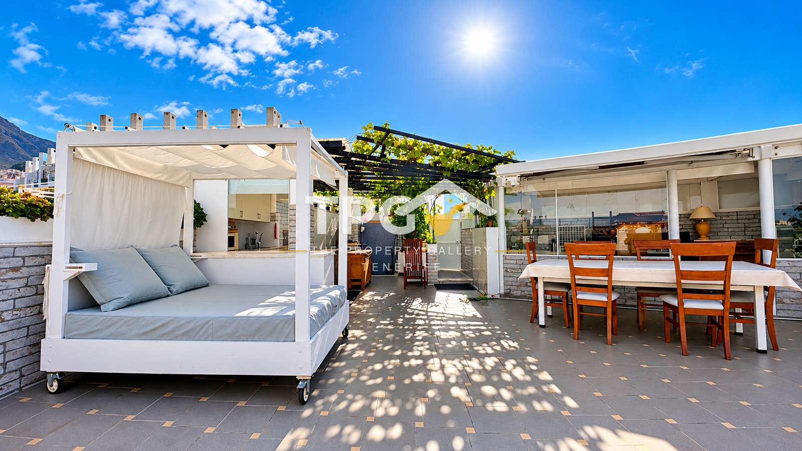 TPG-C2447 outdoor terrace 1 Penthouse Apartment for Sale in Costa Adeje with Panoramic Sea Views