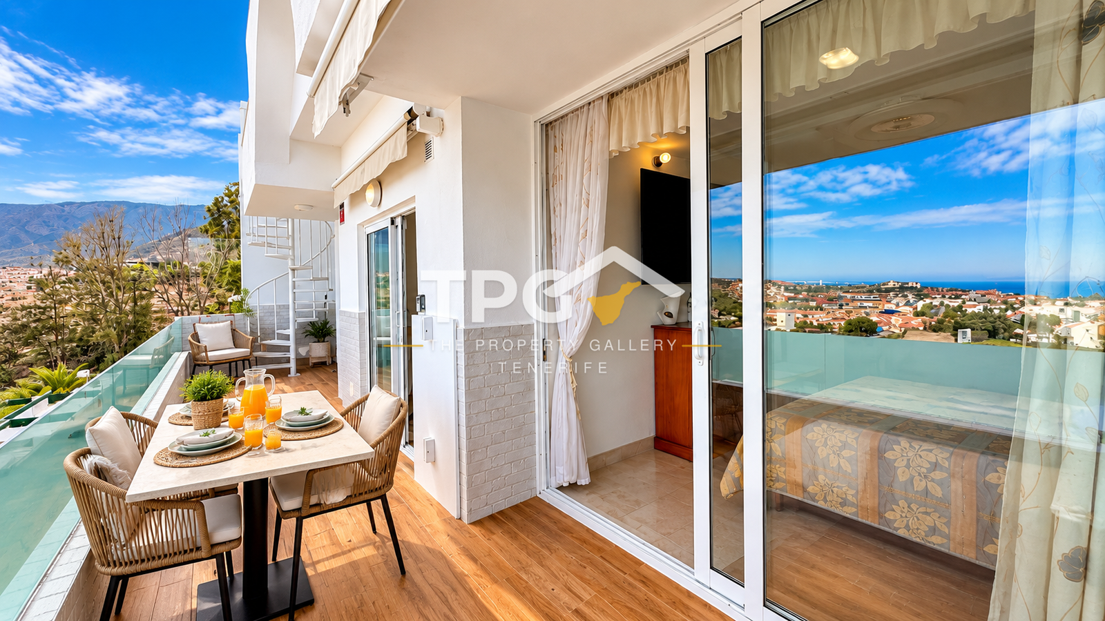 TPG-C2447 terrace 2 Penthouse Apartment for Sale in Costa Adeje with Panoramic Sea Views
