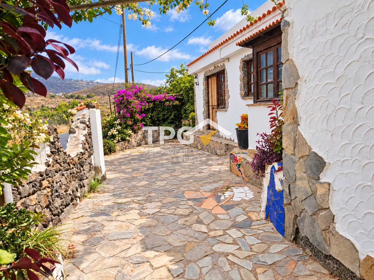 TPG-D2391 entrance drive 1 Country House for Sale in Arona, Tenerife